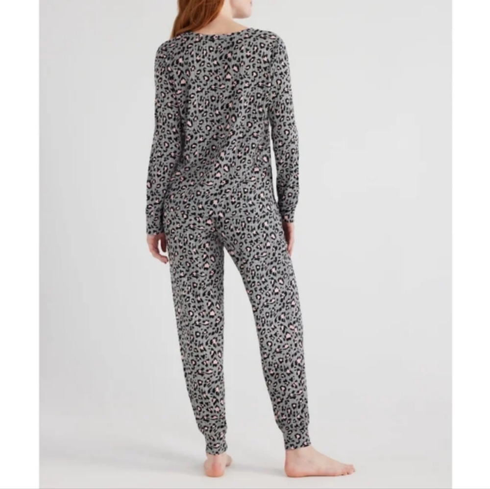 Joyspun Women’s Size L (12-14) Ribbed Top and Pants Pajama Set Sleep Wear Lounge - Picture 3 of 5